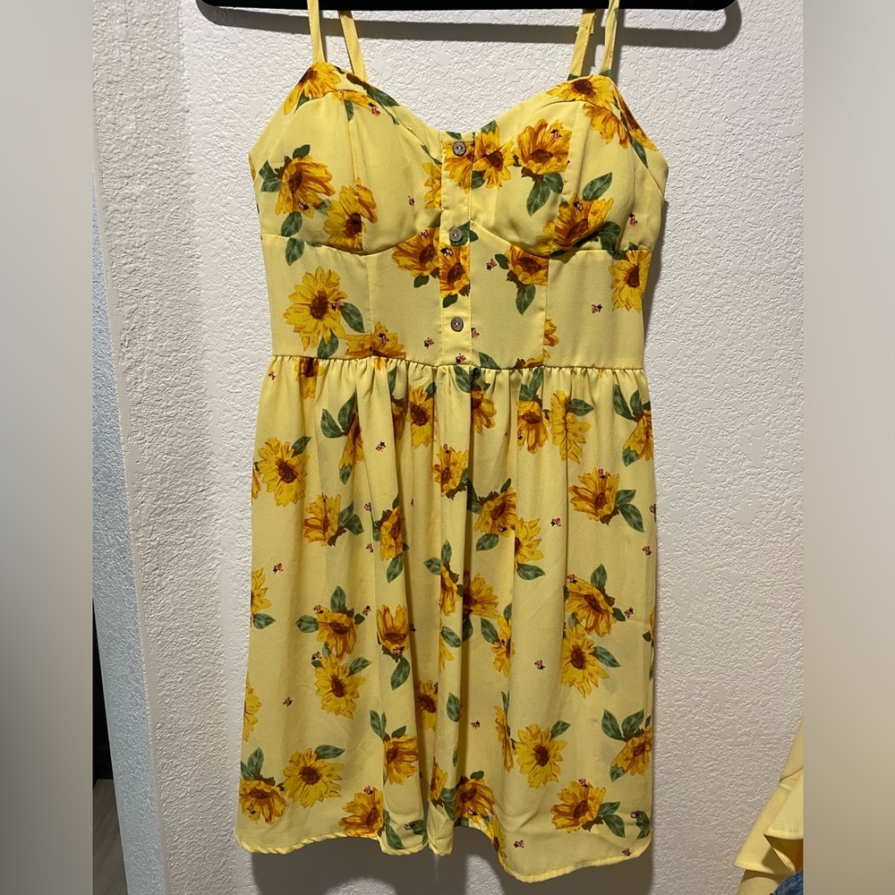 Yellow Floral Sun Dress